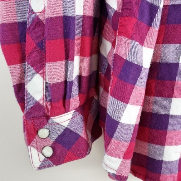 Sonoma Plaid Pearl Snap Long Sleeve Flannel - Picture 3 of 6